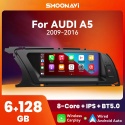 Bezprzewodowy odtwarzacz radiowy Carplay z obsługą głosową AI do Audi A5 2009-2016, Android 14, WIFI, 4G SIM, BT, 8GB 128GB, GPS, nawigacja, dotykowy ekran IPS, radio stereo